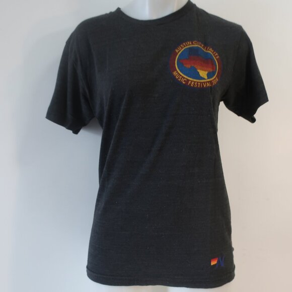 Aviator Nation Austin City Limits Music Fest 2016 Charcoal Graphic T-Shirt Top M - Picture 1 of 10